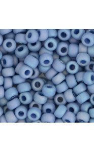 Miyuki rocailles Perlen 6/0 - Opaque glazed frosted rainbow soft blue 6-4704